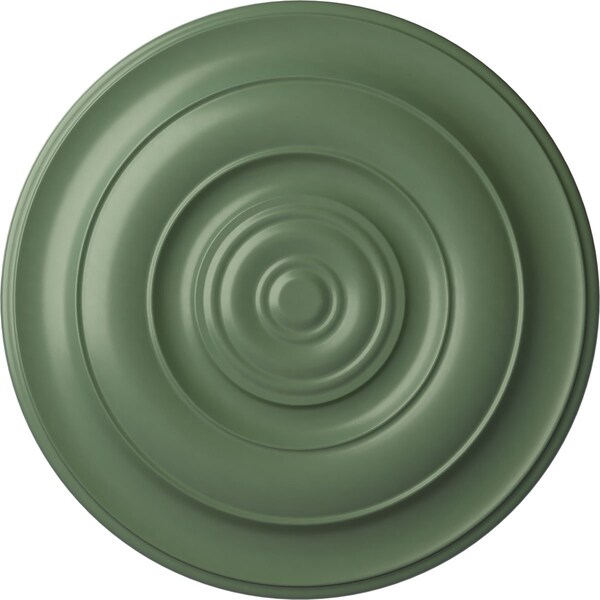 Ekena Millwork Niobe Ceiling Medallion (Fits Canopies up to 8 5/8"), Hand-Painted Athenian Green, 18"OD x 1 1/2"P CM18NIAGF - main